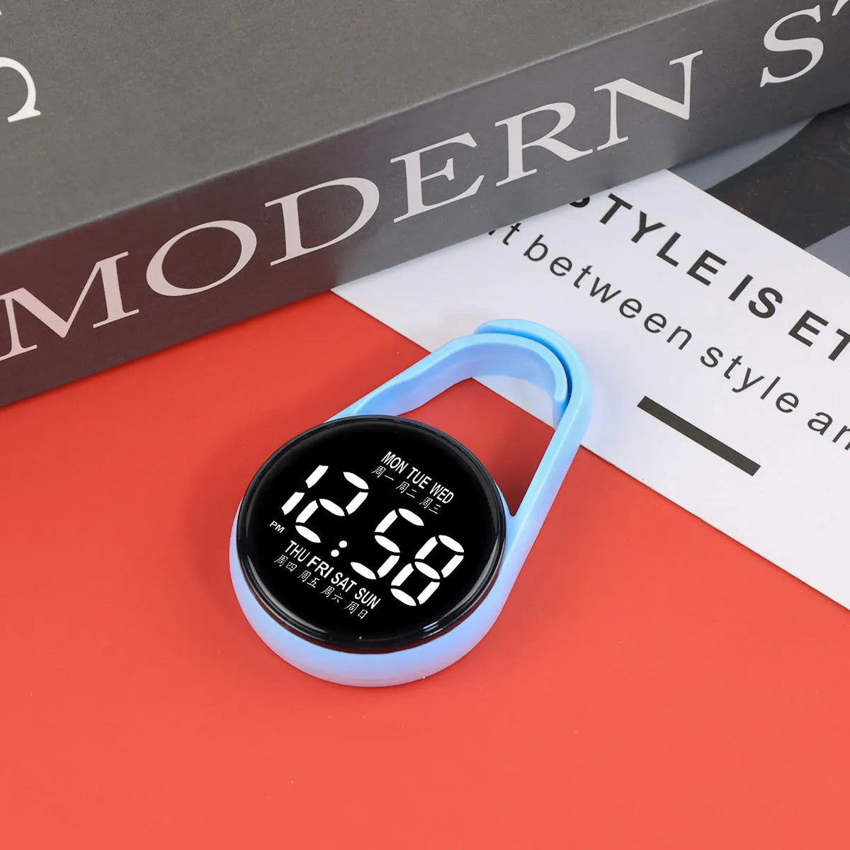 Mini electronic watch with LED luminous display on plastic strap in multiple colour options