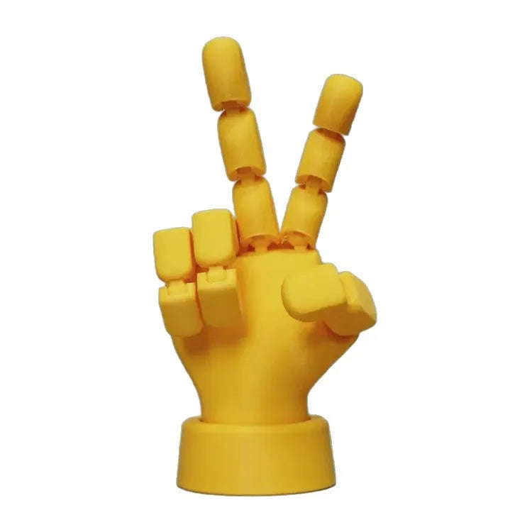 Yellow movable joint hand ornaments with American style decoration