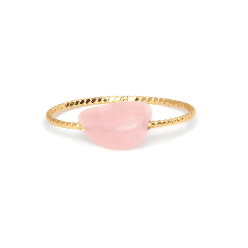 Geometric agate women's ring in eight colour options with original design