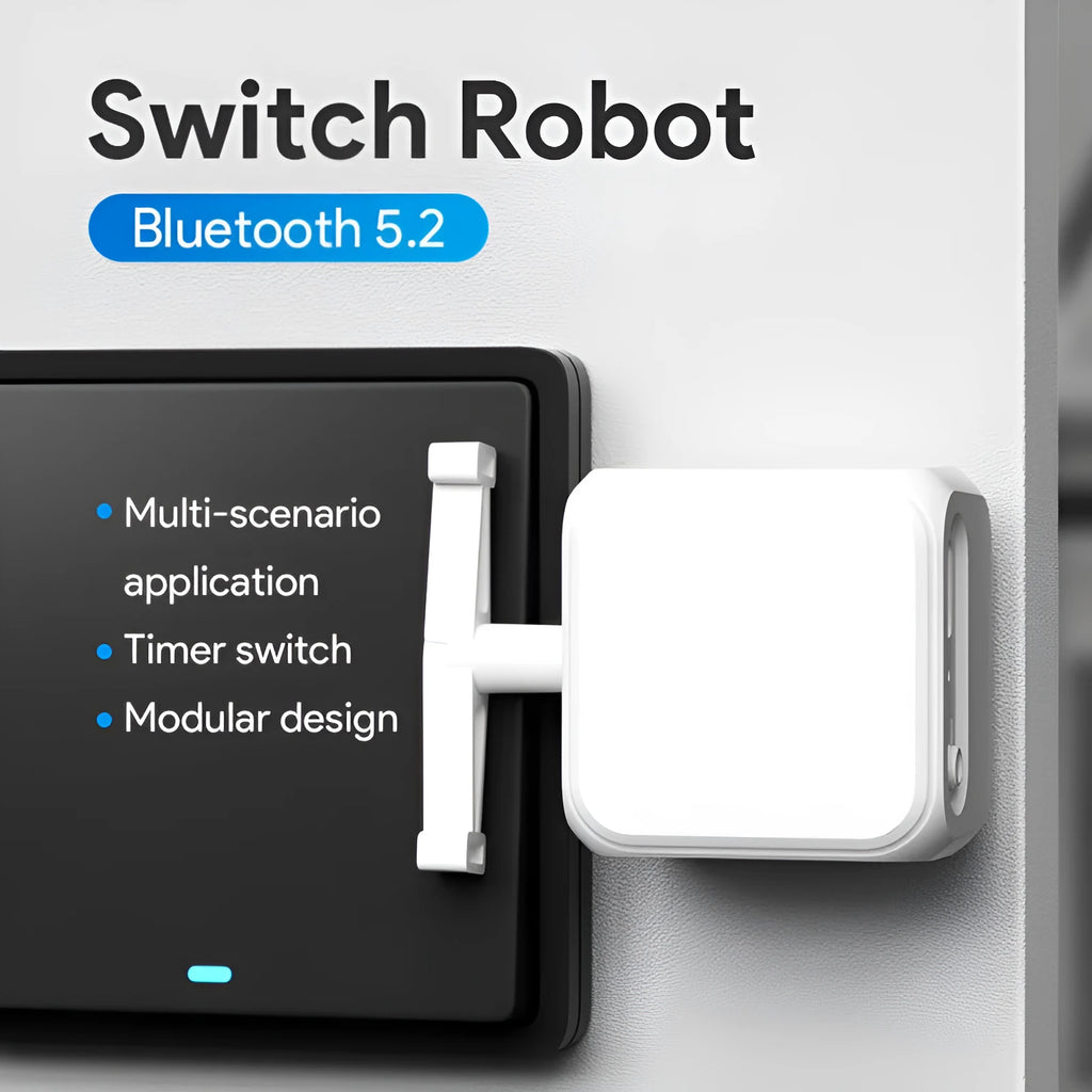 White Bluetooth rocker arm finger robot remote control measuring 53x29x14mm with thumb-operated interface