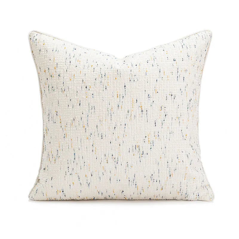Solid colour square cushion cover with edge pressing detail, shown in Red Brown.