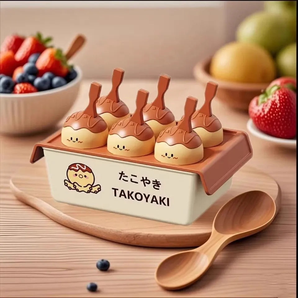 Plastic octopus balls ice cream mould for homemade takoyaki-style frozen desserts