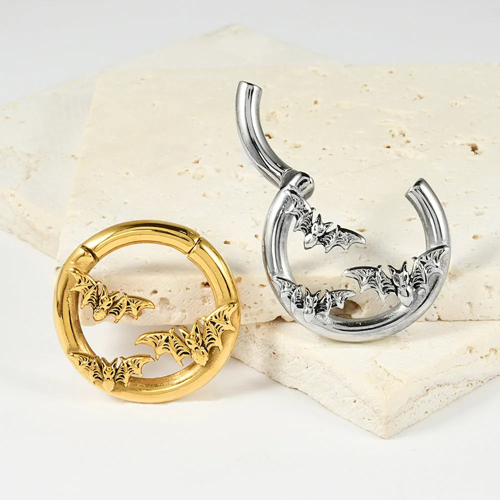 Totem pattern stainless steel fashion earrings with electroplated finish in multiple colour options