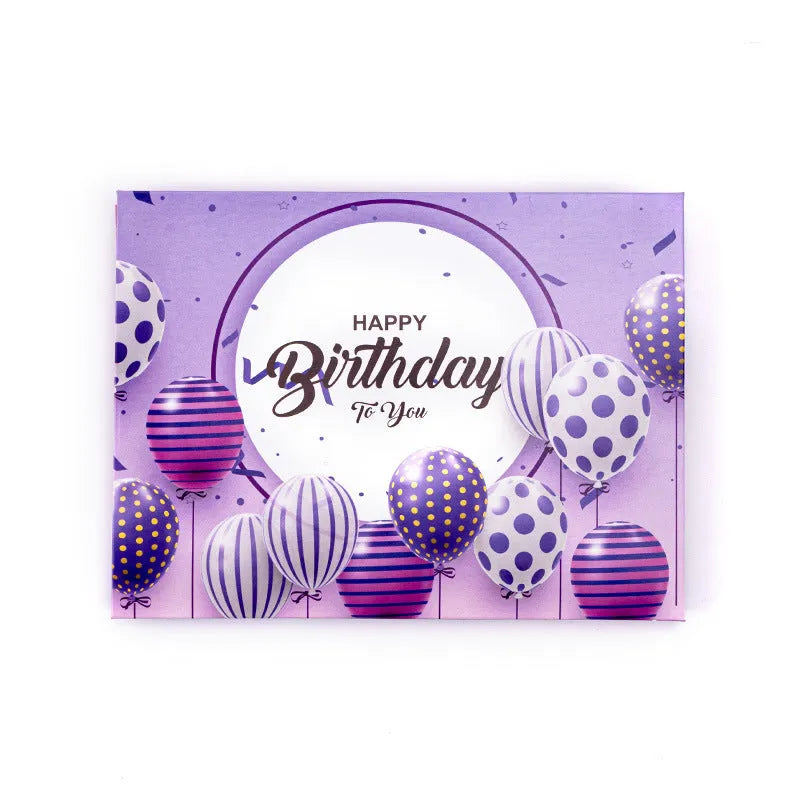 Three-dimensional cake design Chinese ink style greeting card showing manual folding construction