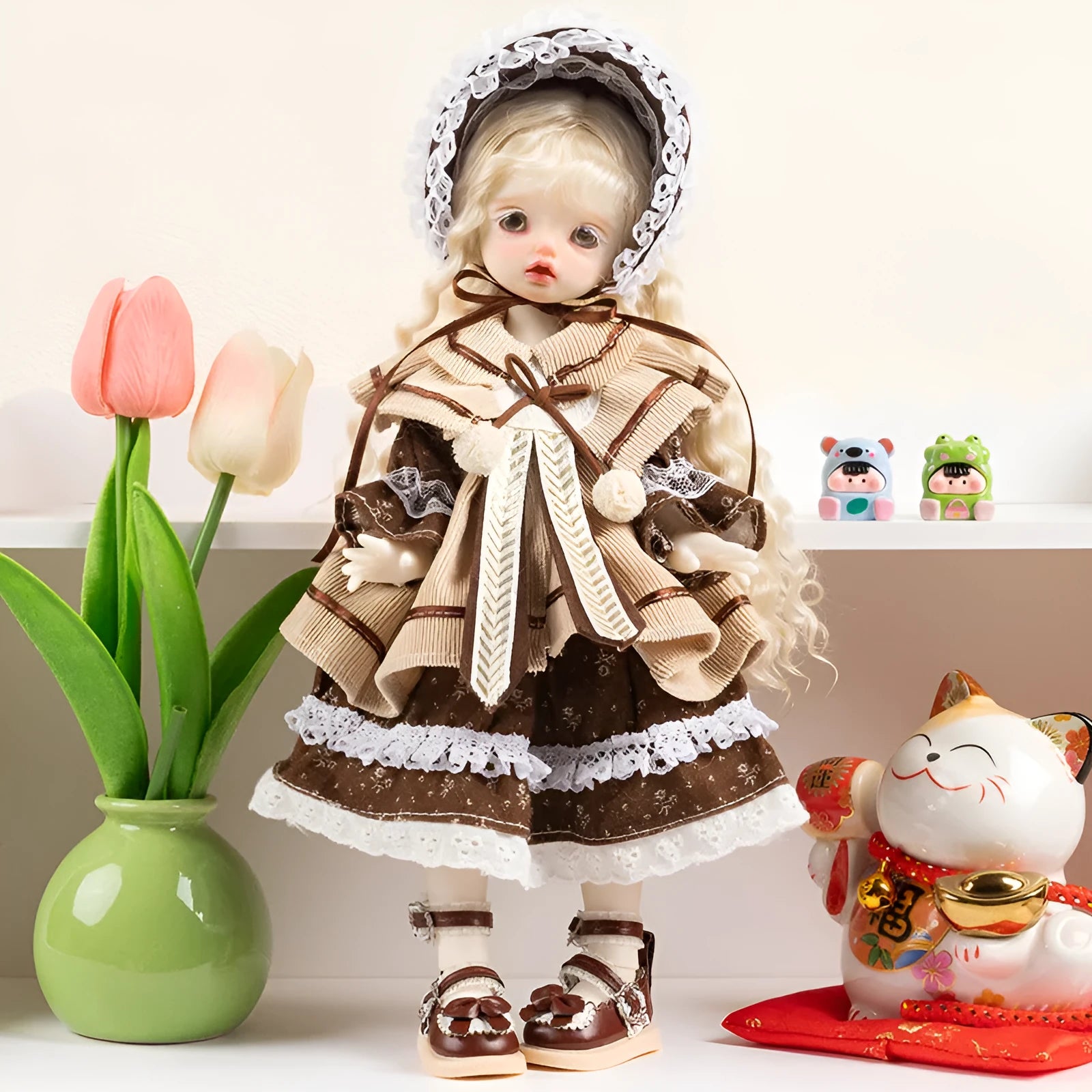 French luxury doll clothes set in 10 colour patterns for teenage dolls aged 7-14 years