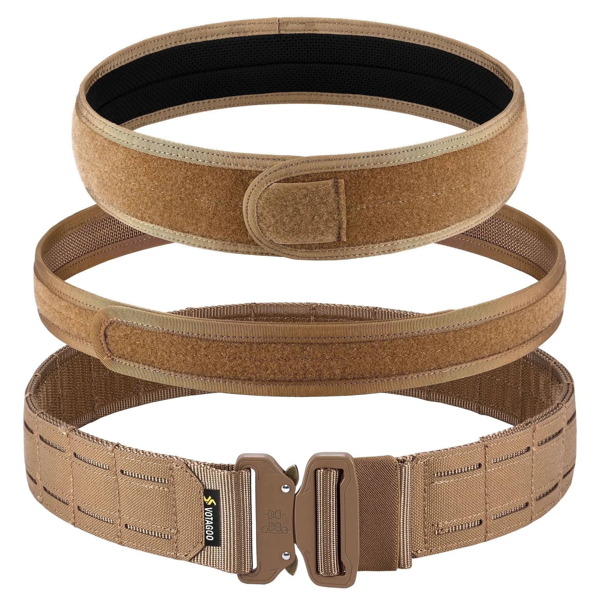 VOTAGOO 2-inch wide tactical duty belt with automatic buckle in CP camouflage colour.