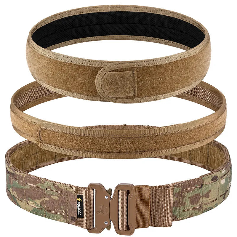 VOTAGOO 2-inch wide tactical duty belt with automatic buckle in CP camouflage colour.