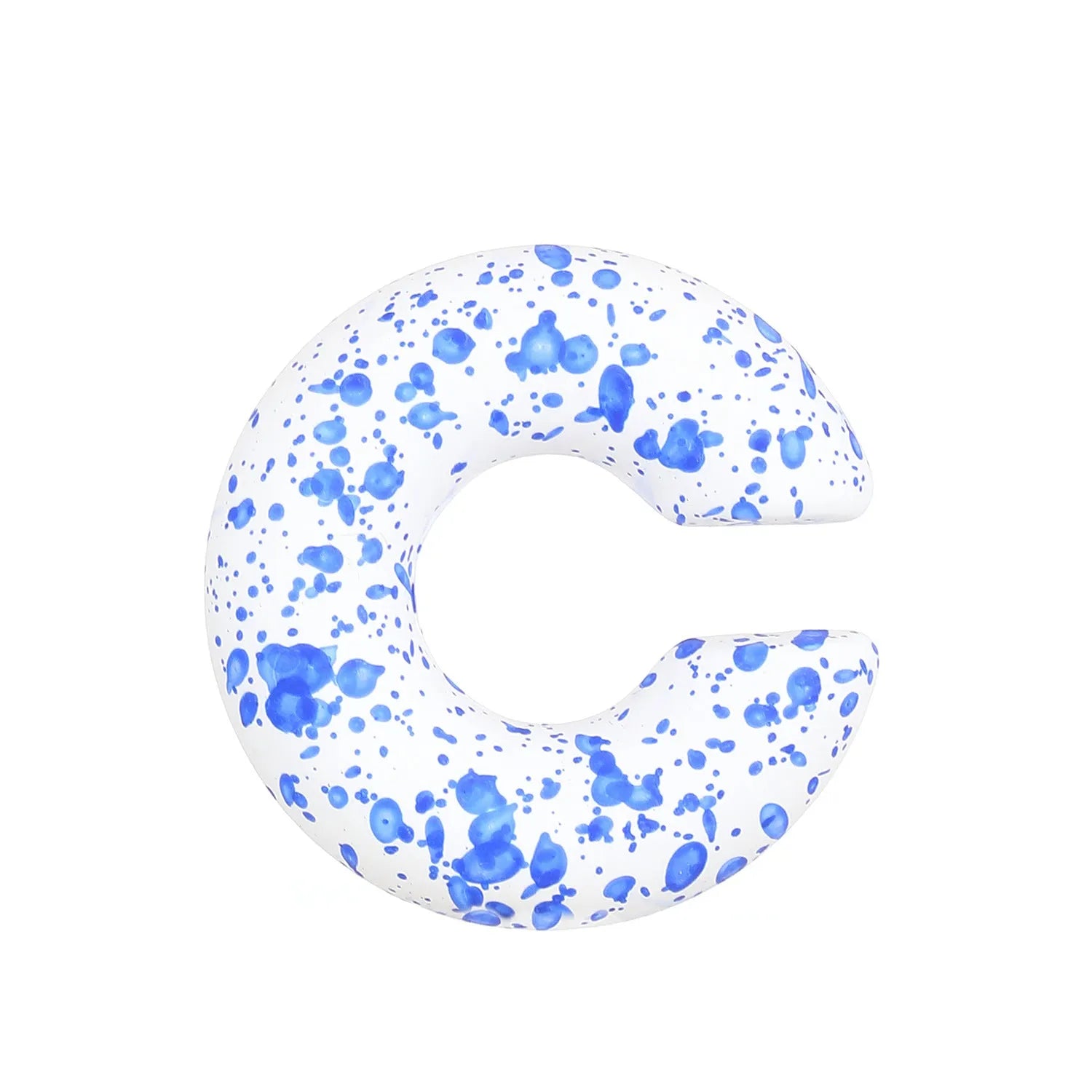 Matte finish geometric C-shaped clip-on earrings in candy colours for women without pierced ears