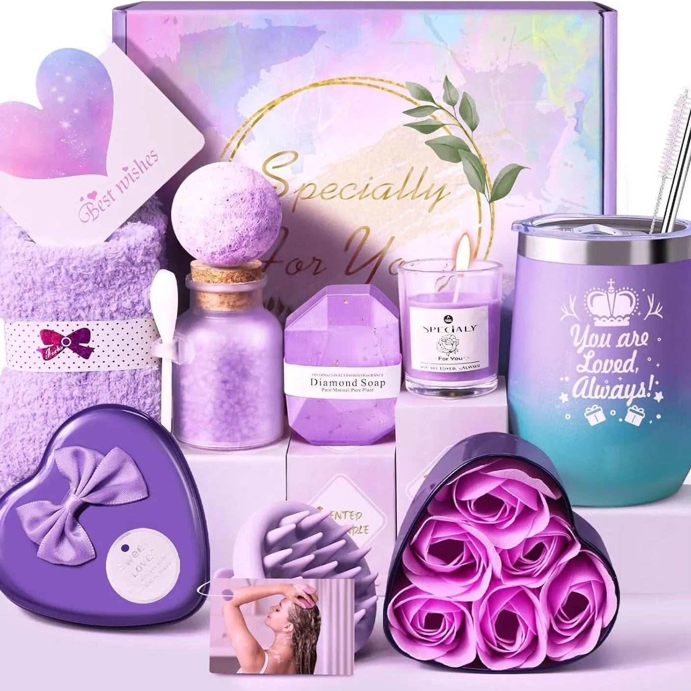 Soy wax aromatherapy candle gift set in presentation box with multiple colour theme options