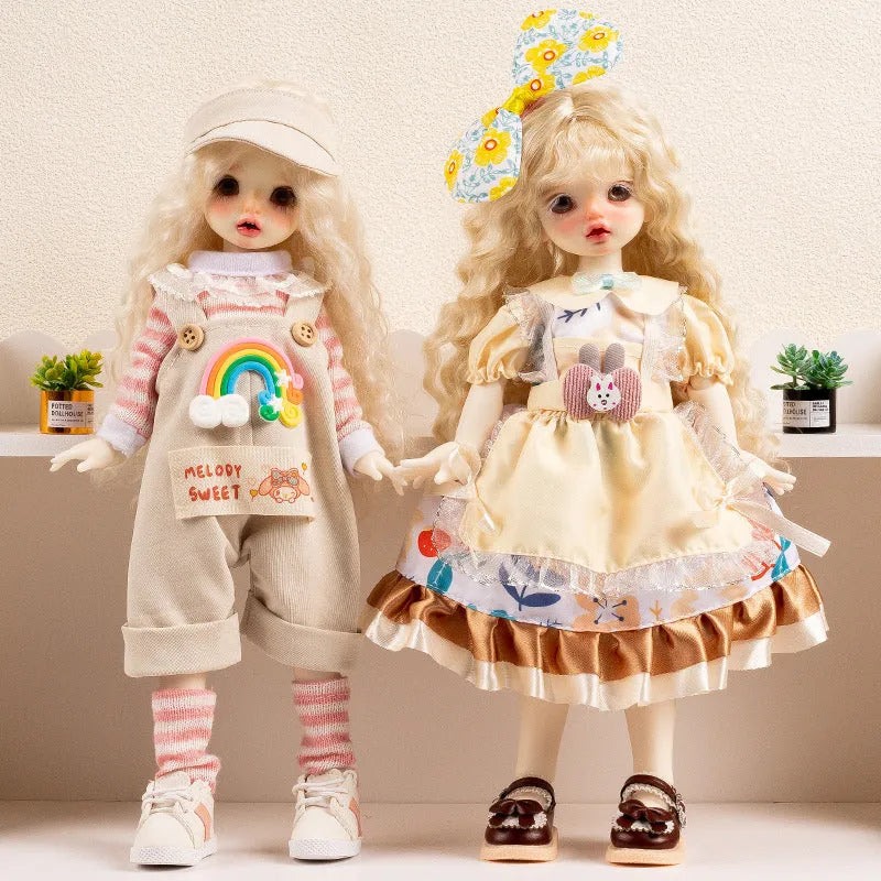 French luxury doll clothes set in 10 colour patterns for teenage dolls aged 7-14 years