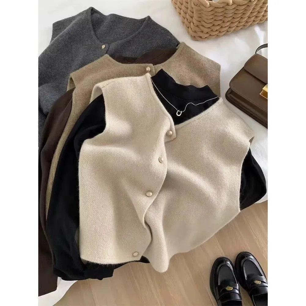 Men's thin polyester half-sleeve vest in smoky grey casual commuting style