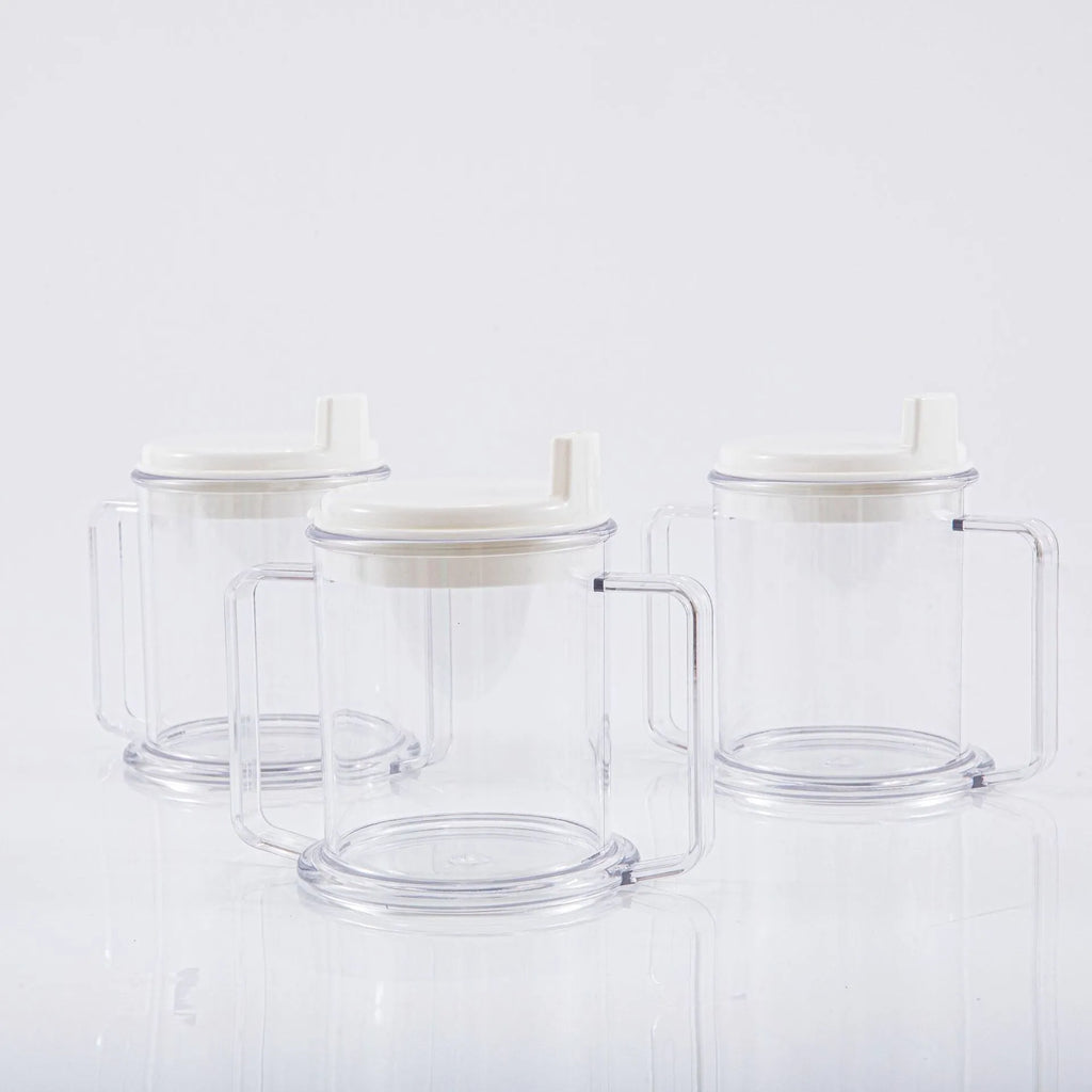 Transparent PP plastic spill-proof drinking cup with modern simple design