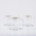 Transparent PP plastic spill-proof drinking cup with modern simple design