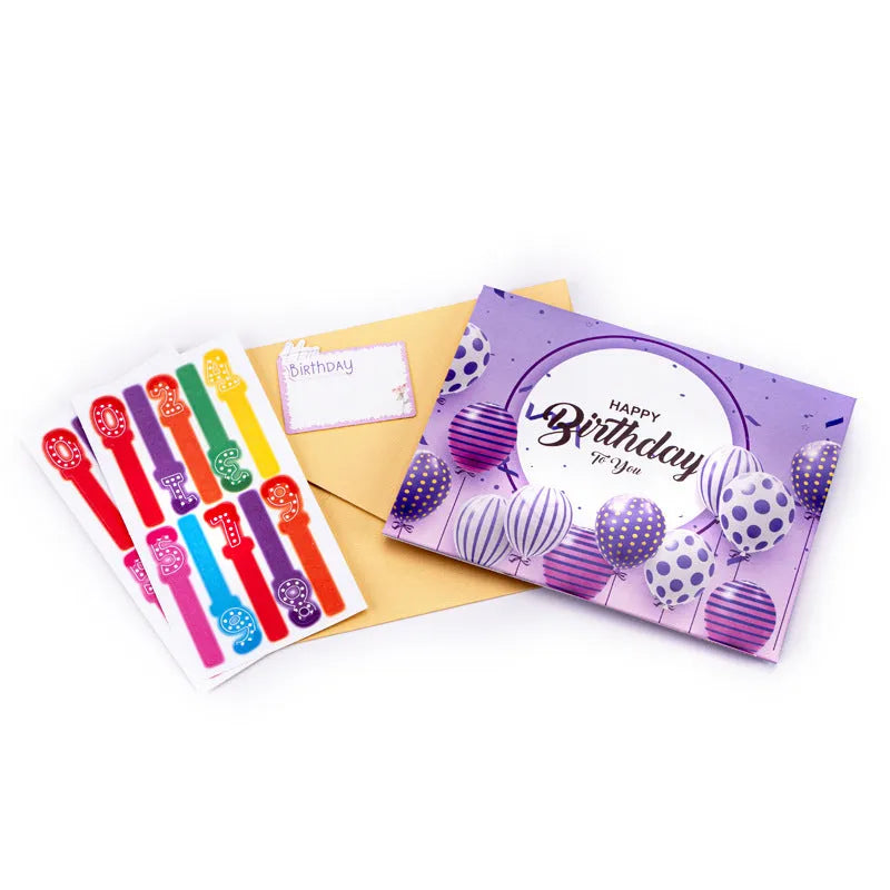 Three-dimensional cake design Chinese ink style greeting card showing manual folding construction