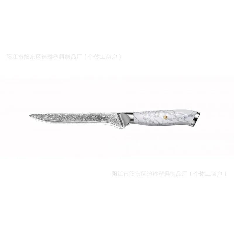Damascus chef's knife with 21cm VG10 steel blade and modern handle
