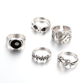 Black alloy poker ring with retro spade card design, women's personality jewellery.