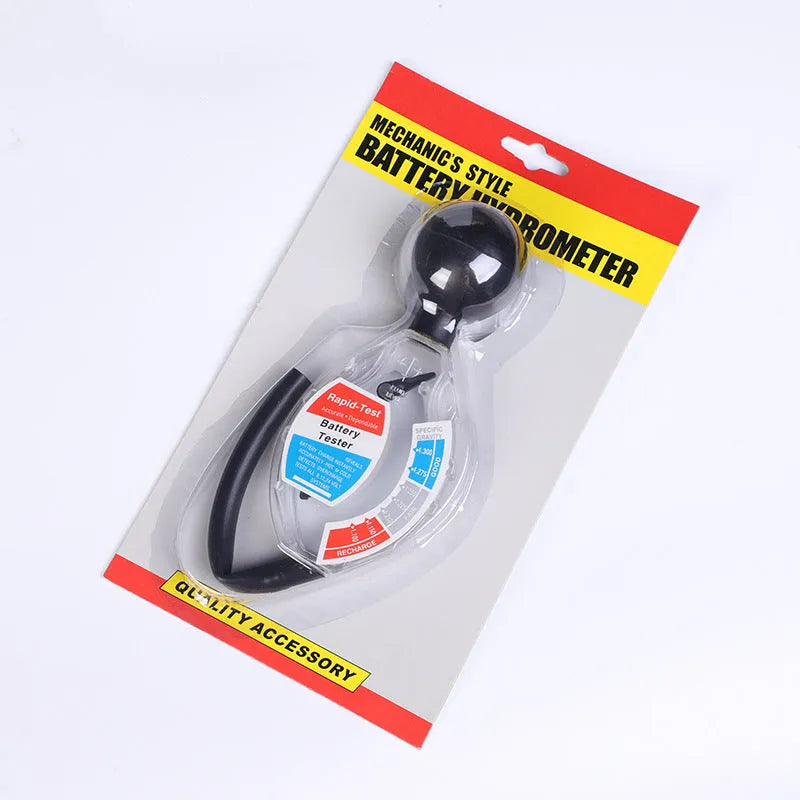 Suction electrolyte hydrometer densitometer tool for lead acid battery fluid testing