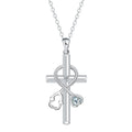 Cross stethoscope necklace with electroplated copper pendant on cross chain