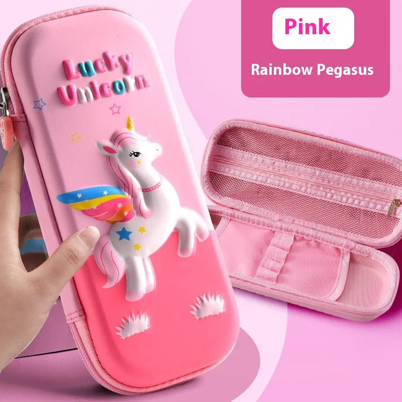 3D leather pencil case with zip closure showing one of 22 available colour pattern designs