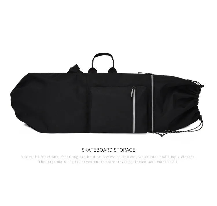 Lightweight waterproof skateboard backpack with camouflage pattern for fishing rods and outdoor sports gear