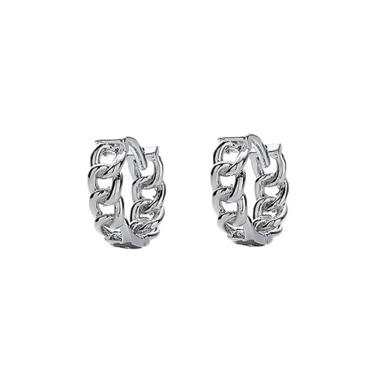 West Coast geometric men's earrings in copper available in 10mm and 14mm sizes
