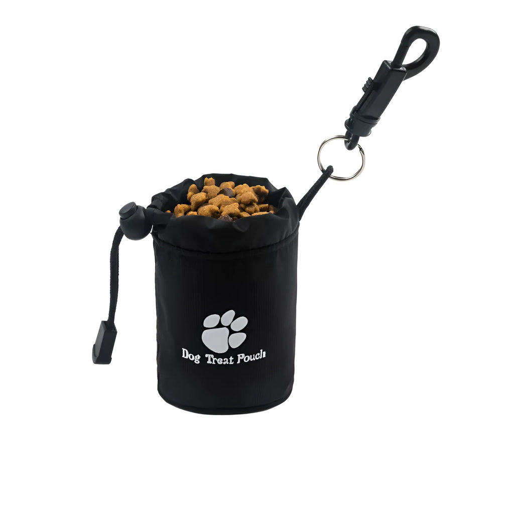Mini nylon pet training snack bag in solid colours for carrying dog treats