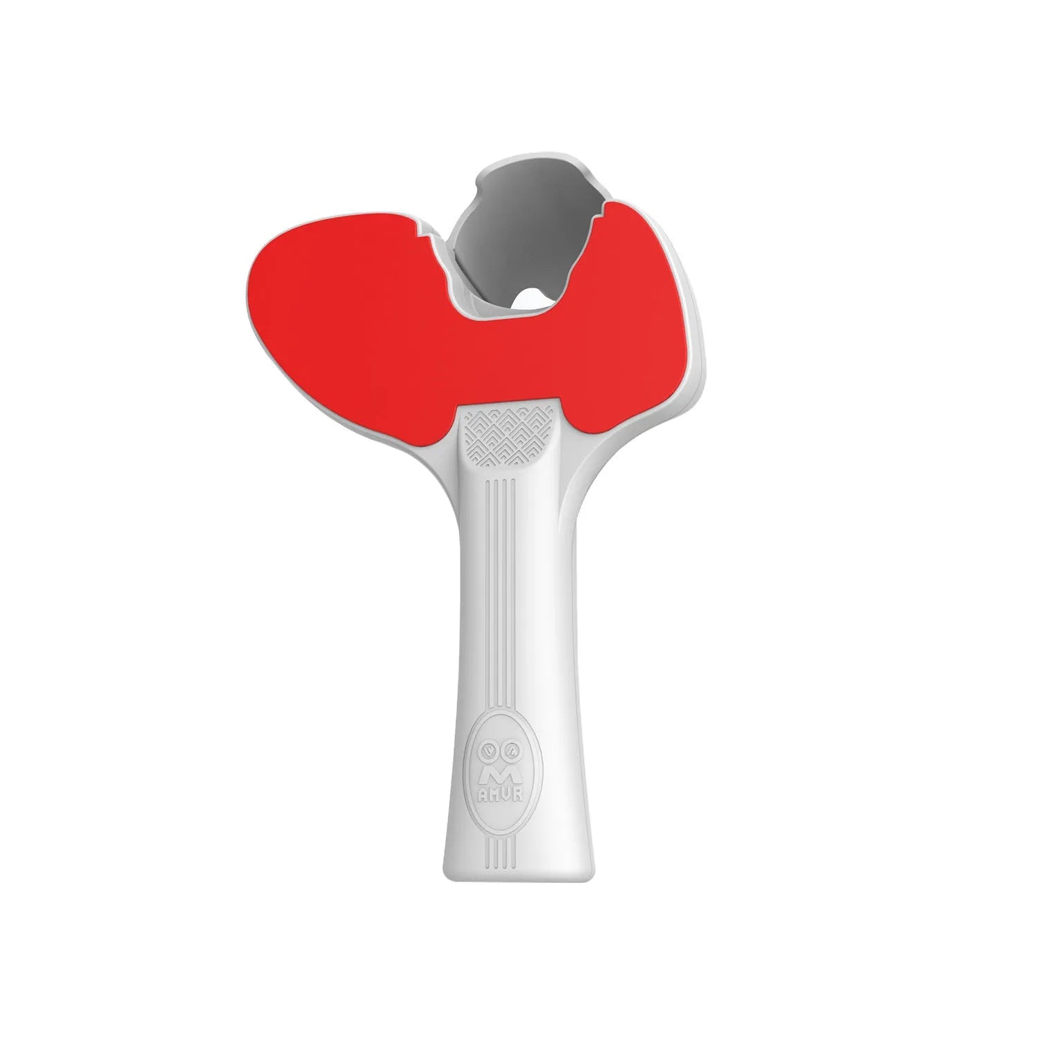 Red and blue plastic silicone table tennis racket grip accessory for Pico 4 VR controller measuring 160x110x80mm