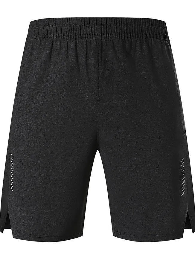 Men's five-point single layer shorts in spandex fabric with mid waist design