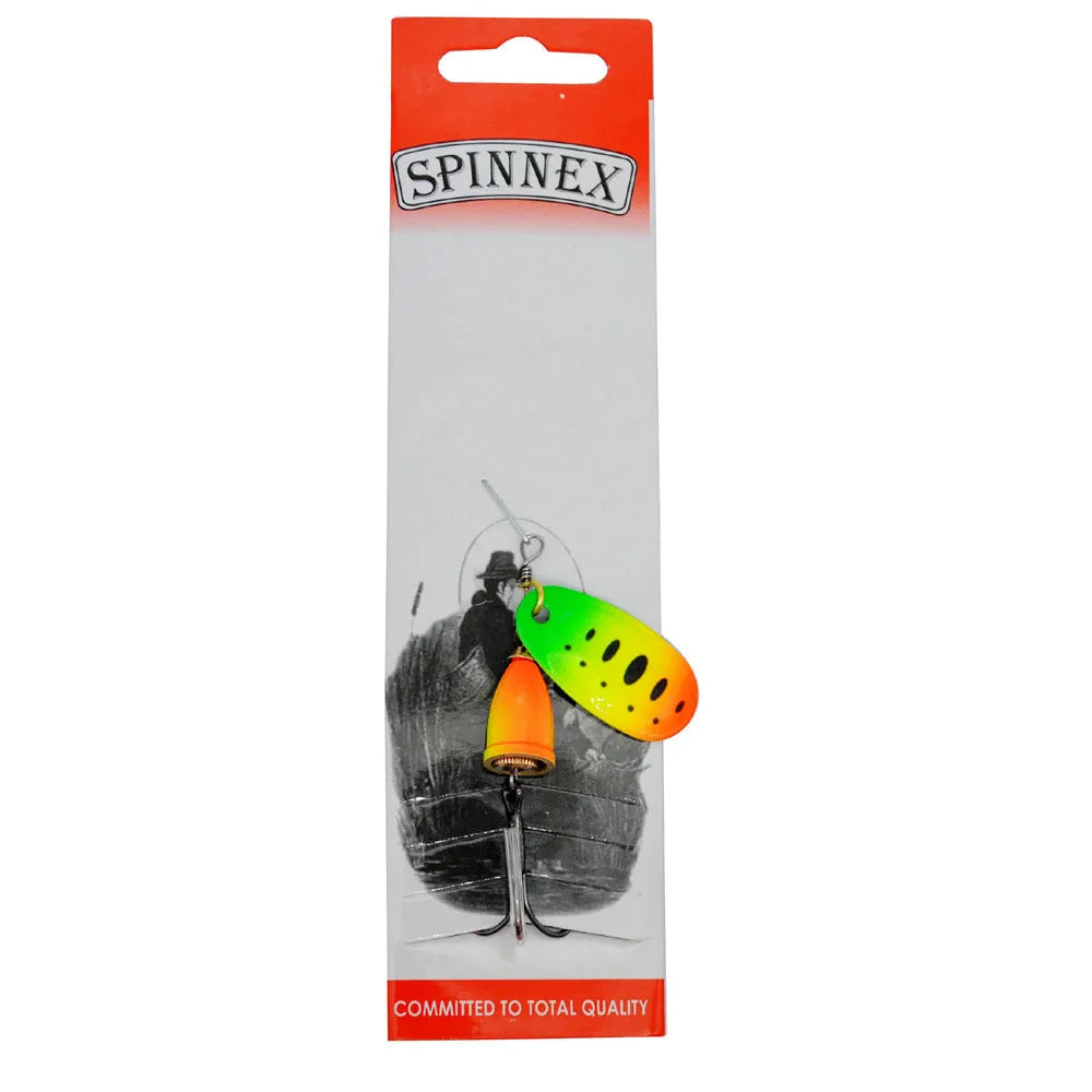 Composite rotating sequin fishing lure with copper bell in multiple colour variations