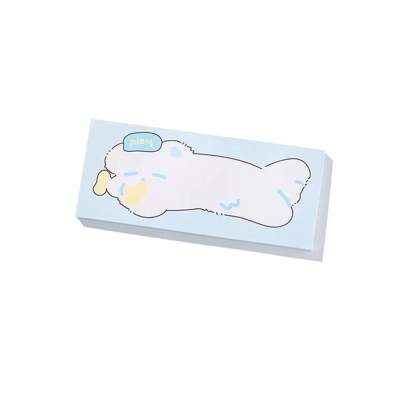 Cartoon sticky note notepad with heartbeat delivery theme in one of six decorative styles