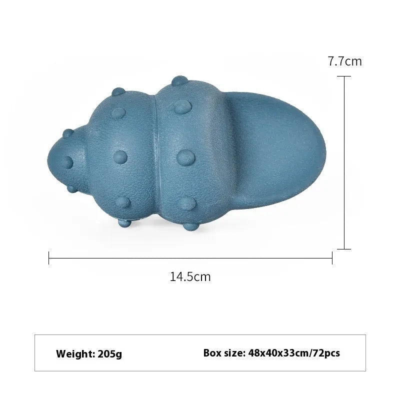 Blue and green deep sea shark rubber dog toys for aggressive chewers