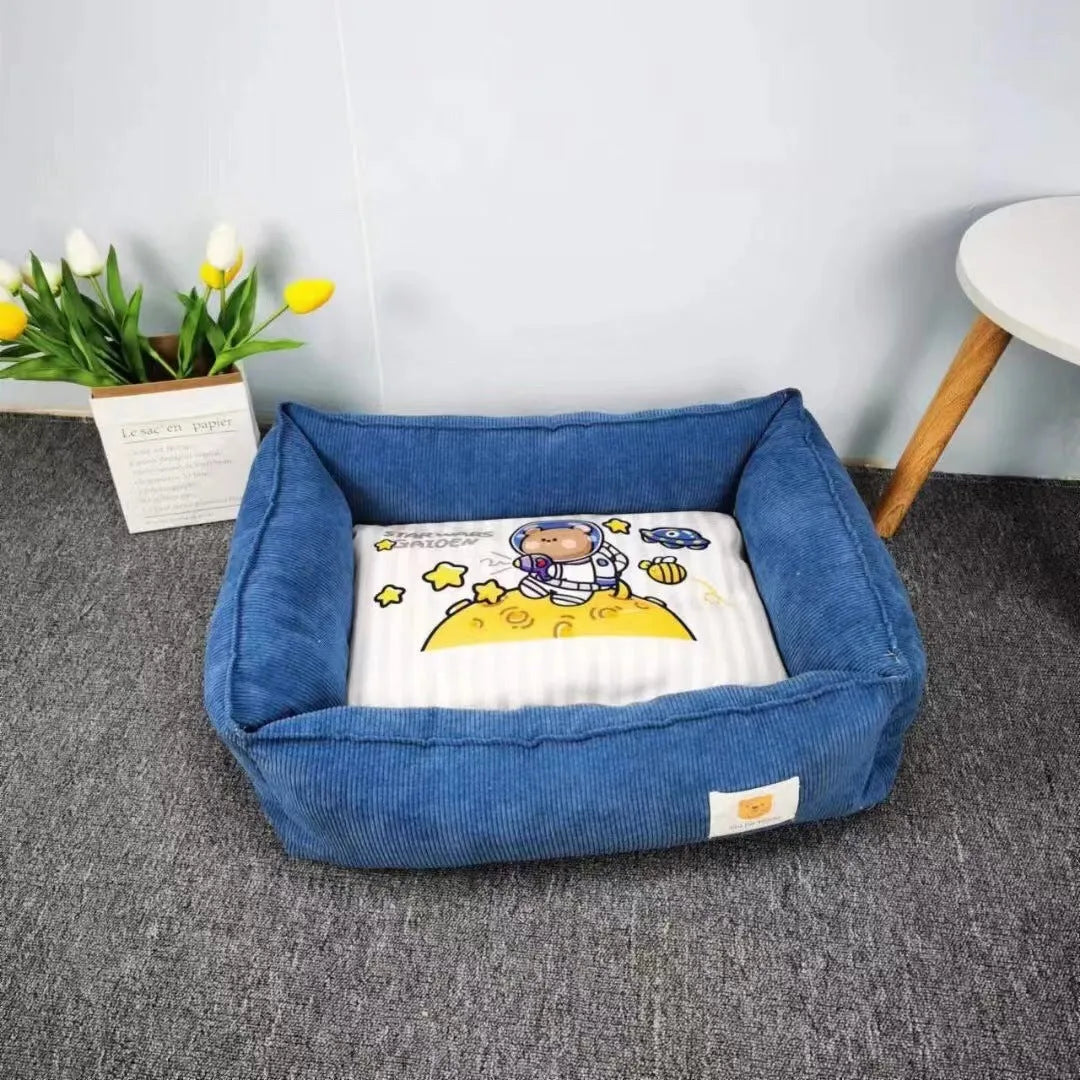 Dog winter cotton pet nest in fine velvet fabric with PP cotton filling showing colour options