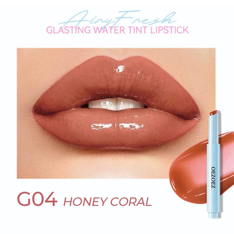 Waterproof moisturising lipstick stick in 1.8g size with six colour shade options