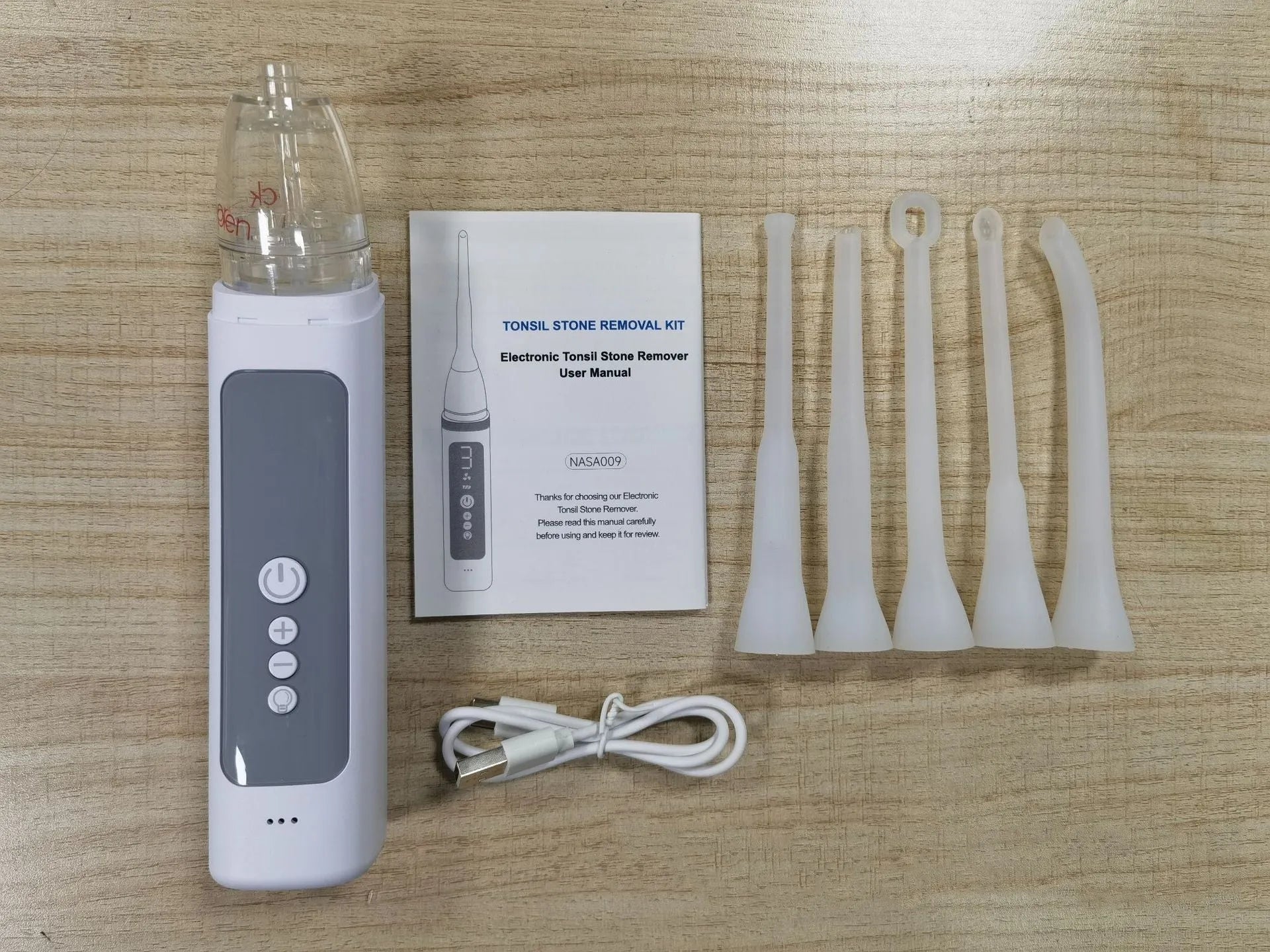 Cross-border tonsil extractor oral cleaning tool in Milky White for tonsil stone removal
