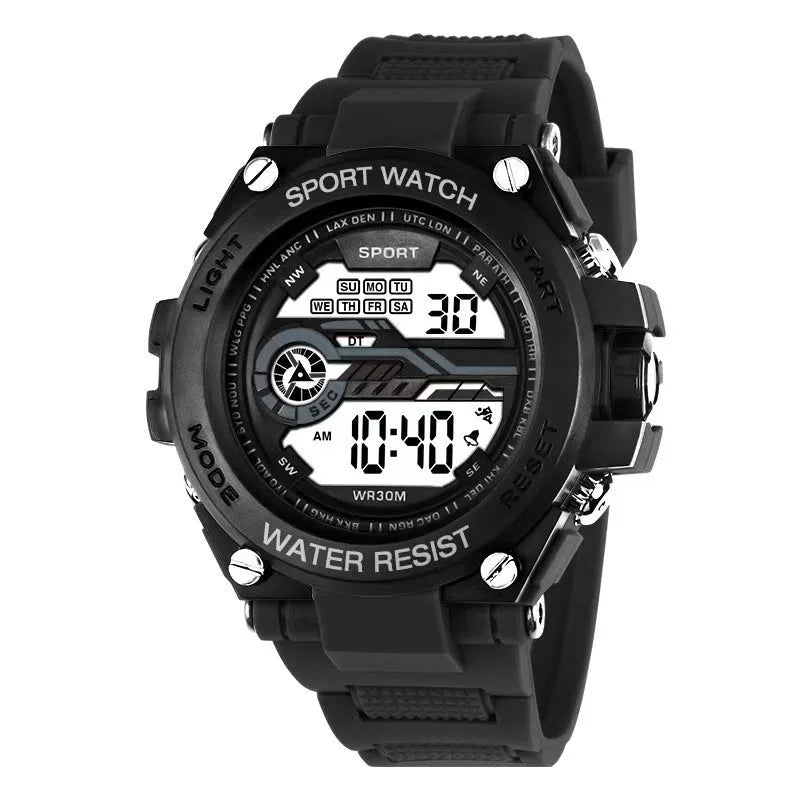 Fashion electronic watch for teenagers shown in one of ten available colours.