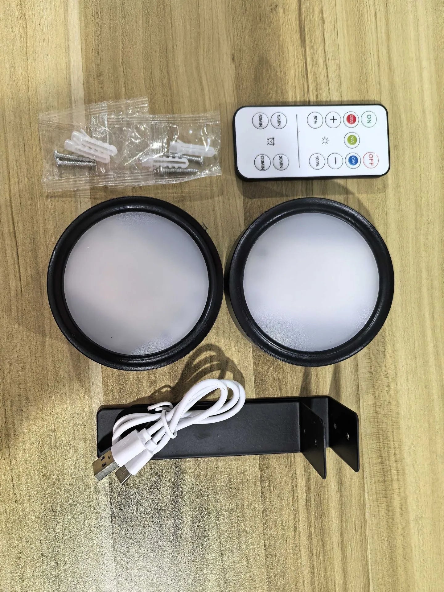 Black wireless magnetic LED painting lamp with remote control for 13-colour RGB lighting