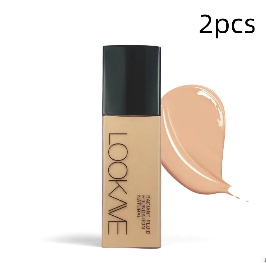 LOOKAVE matte liquid foundation bottle with 21ml content in Ivory White shade