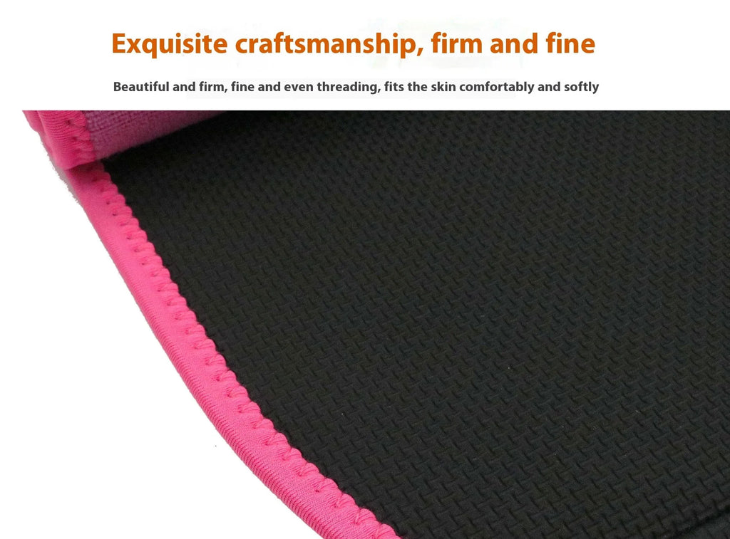 Neoprene lumbar support belt for adult fitness and running activities in black, blue, or pink