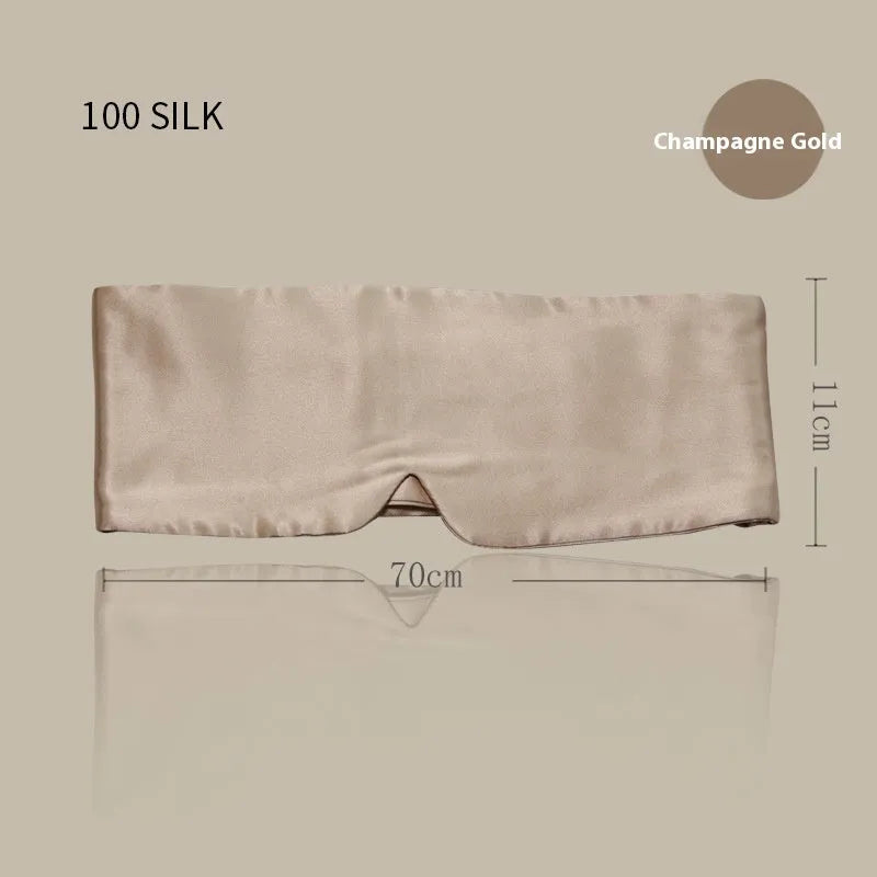 Mulberry silk sleep eye mask shown in one of seven available colours.