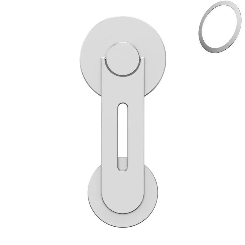 Aluminium alloy magnetic phone holder for Tesla suspension screen showing silver and black colour options