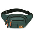 Waterproof slanted chest bag in black colour with adjustable crossbody strap