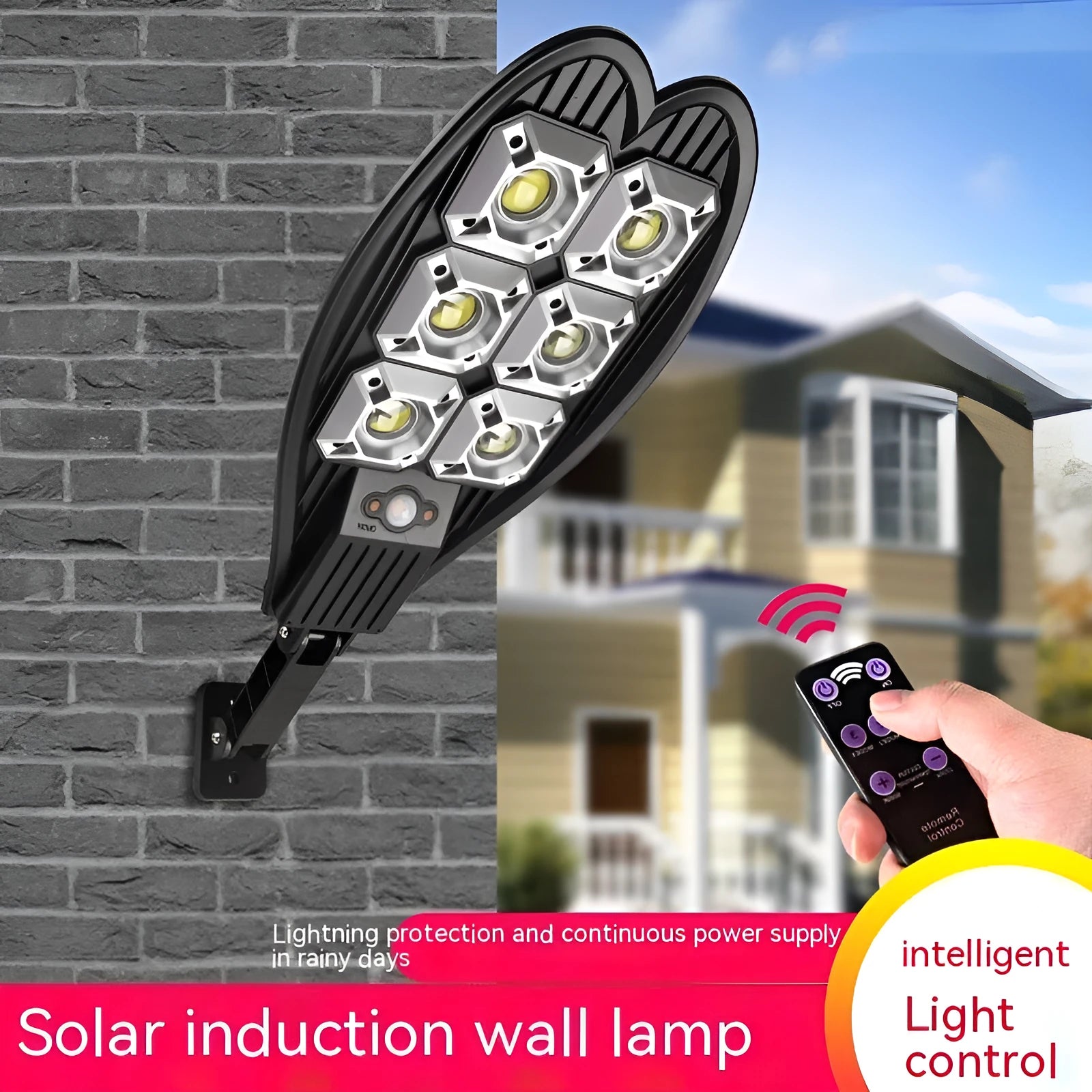 6-eye solar street light assembly with remote control and polycrystalline panel