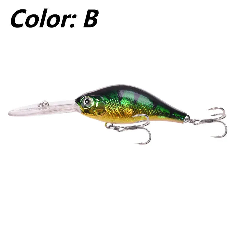 Floating Rock Little Fat Man 10.5cm diving fishing lure with long tongue board design