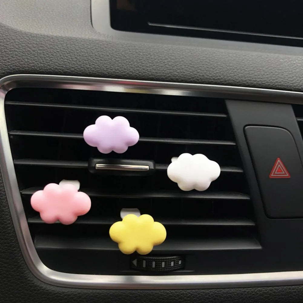 Resin Baiyun cartoon car fragrance clip in multiple colours for air vent mounting