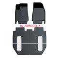 Rubber floor mat with TPE footrest for Tesla Model 3, Y, X, and S cars.