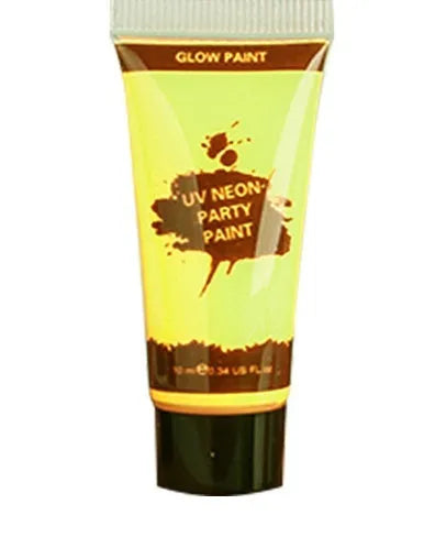 Hose neon gouache face paint tubes in 25ml size showing red, yellow, green, purple, orange, and pink colours
