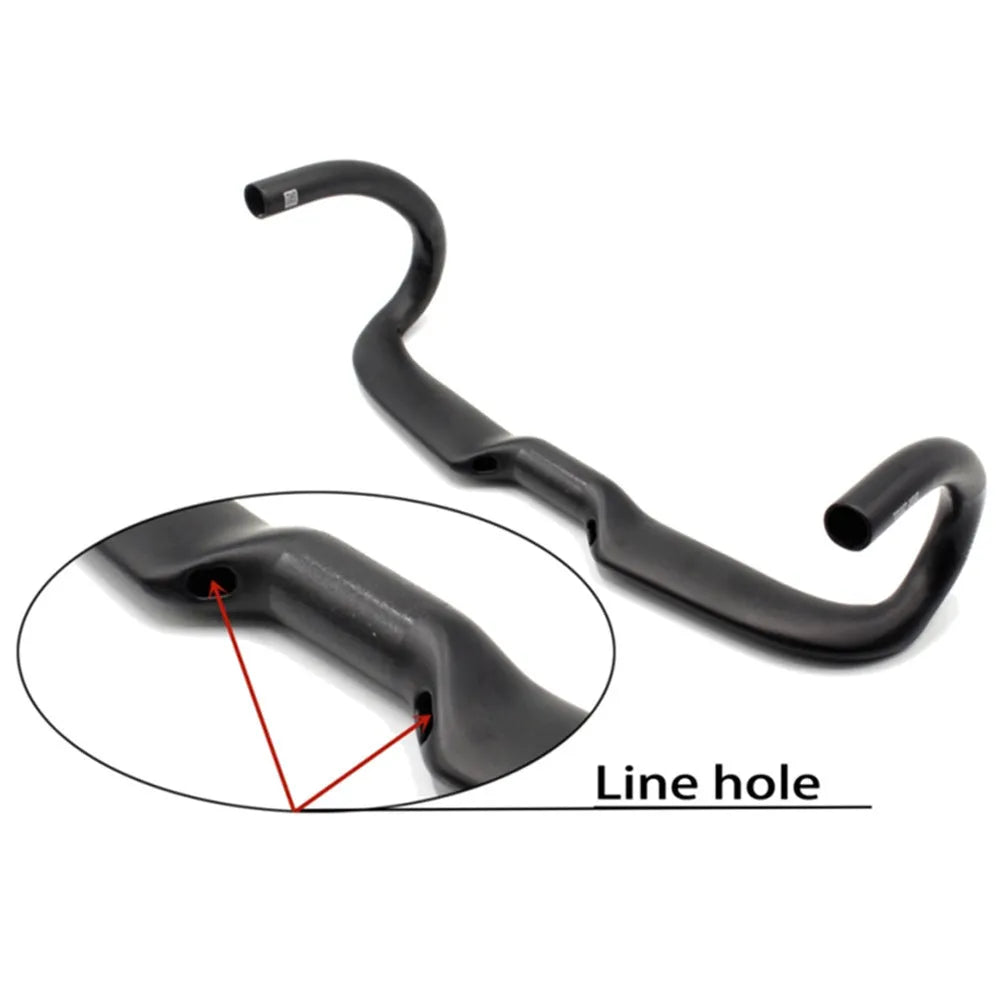 Wei Bike matt carbon fibre bent road bicycle handlebar showing unisex design