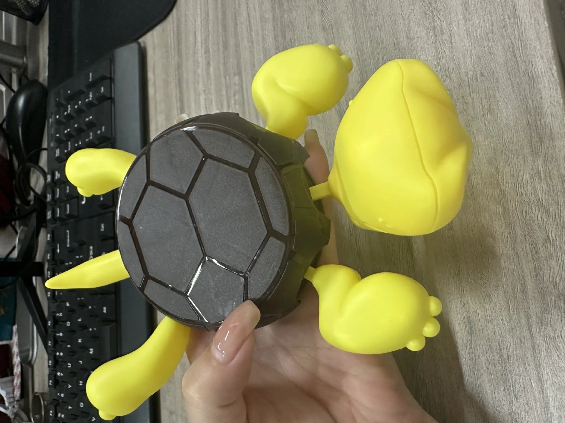 Turtle shaped ABS coaster in light green, dark green, wheat starch, or yellow colour options