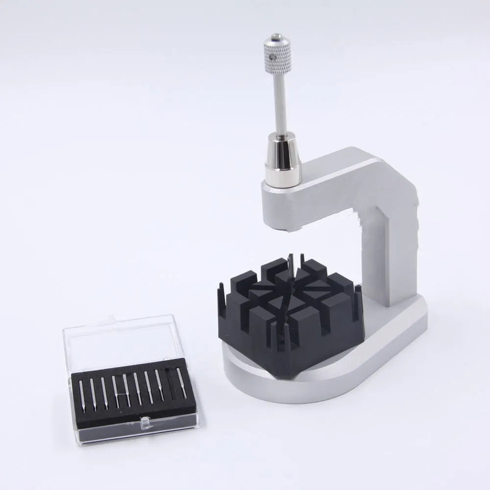 Silver-coloured professional press strap removal tool made from tool steel