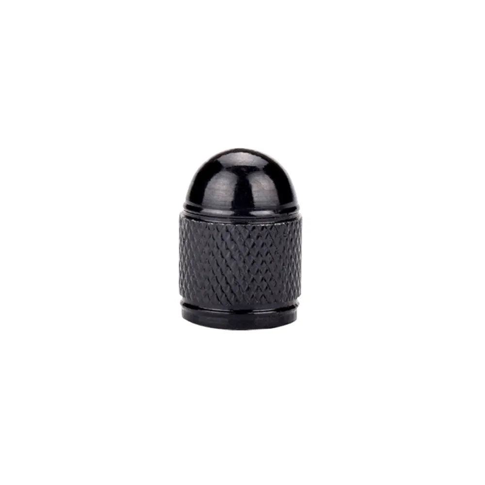 Aluminium mountain bike tyre valve cap in five colour options with screw fitting